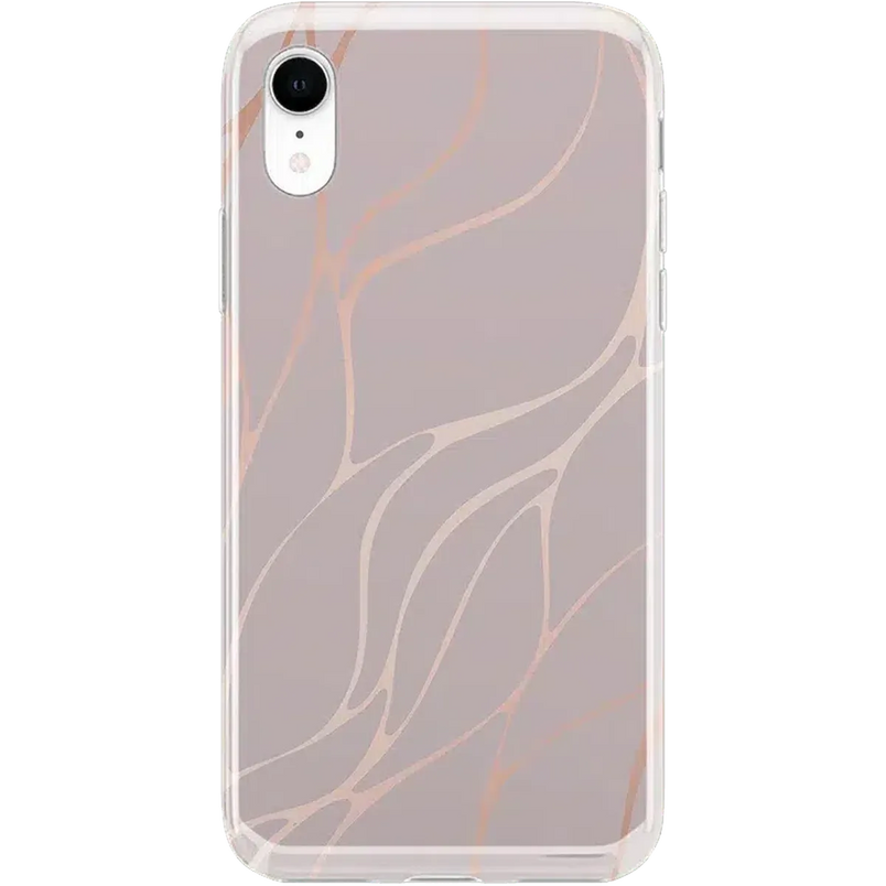 Midnight Ride | Pink and Gold Metallic Waves Case iPhone Case get.casely Classic iPhone XR 