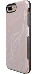 Midnight Ride | Pink and Gold Metallic Waves Case iPhone Case get.casely 