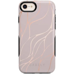Midnight Ride | Pink and Gold Metallic Waves Case iPhone Case get.casely 