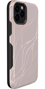Midnight Ride | Pink and Gold Metallic Waves Case iPhone Case get.casely 