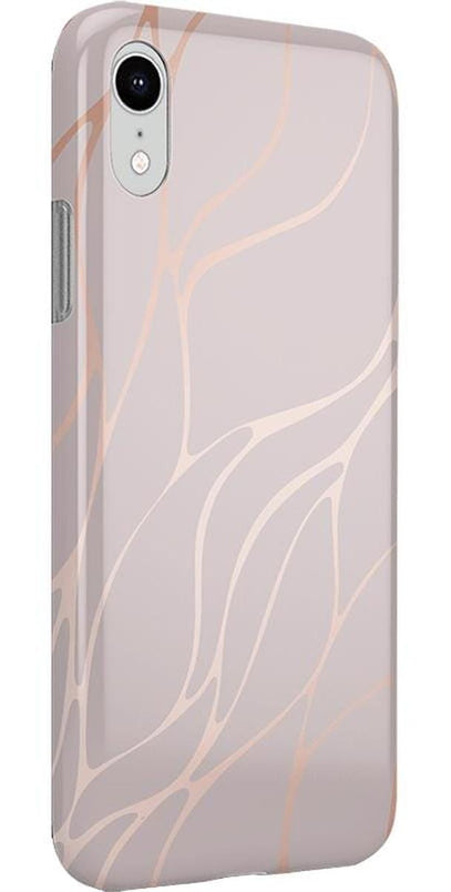 Midnight Ride | Pink and Gold Metallic Waves Case iPhone Case get.casely 