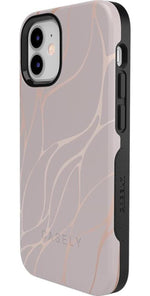 Midnight Ride | Pink and Gold Metallic Waves Case iPhone Case get.casely 