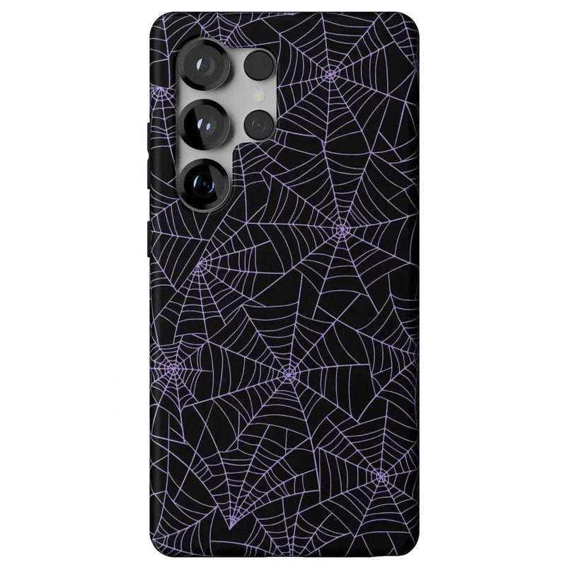 Midnight Web | Spider Web Case Phone Case Casetry Essential + MagSafe® Galaxy S25 Ultra
