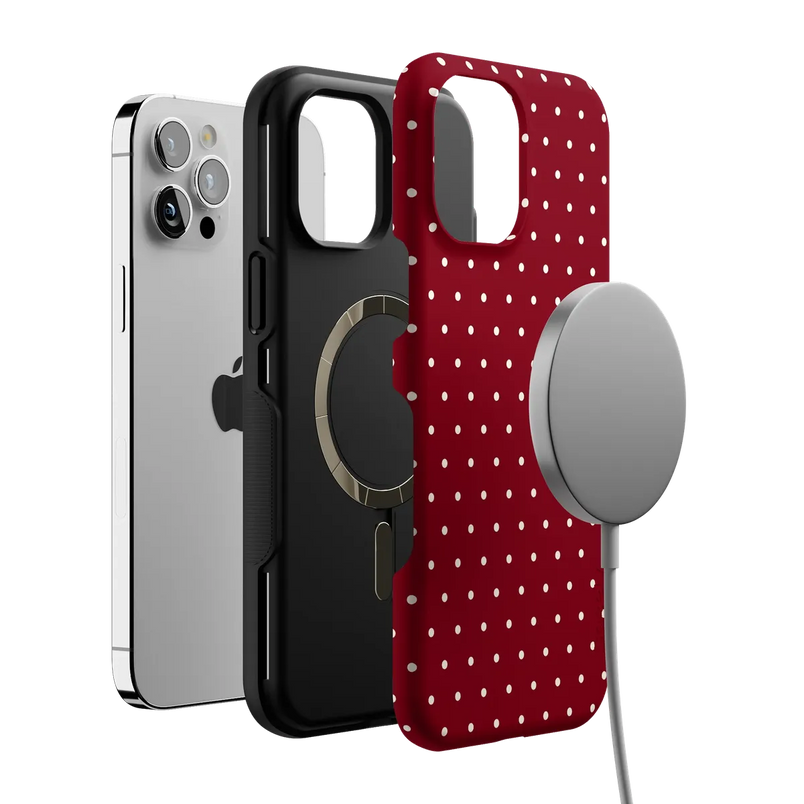On the Dot | Maroon Polka Dot Case