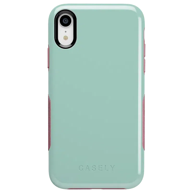 Mint Green on Pink | Ultra-Protective Bold Case iPhone Case get.casely 