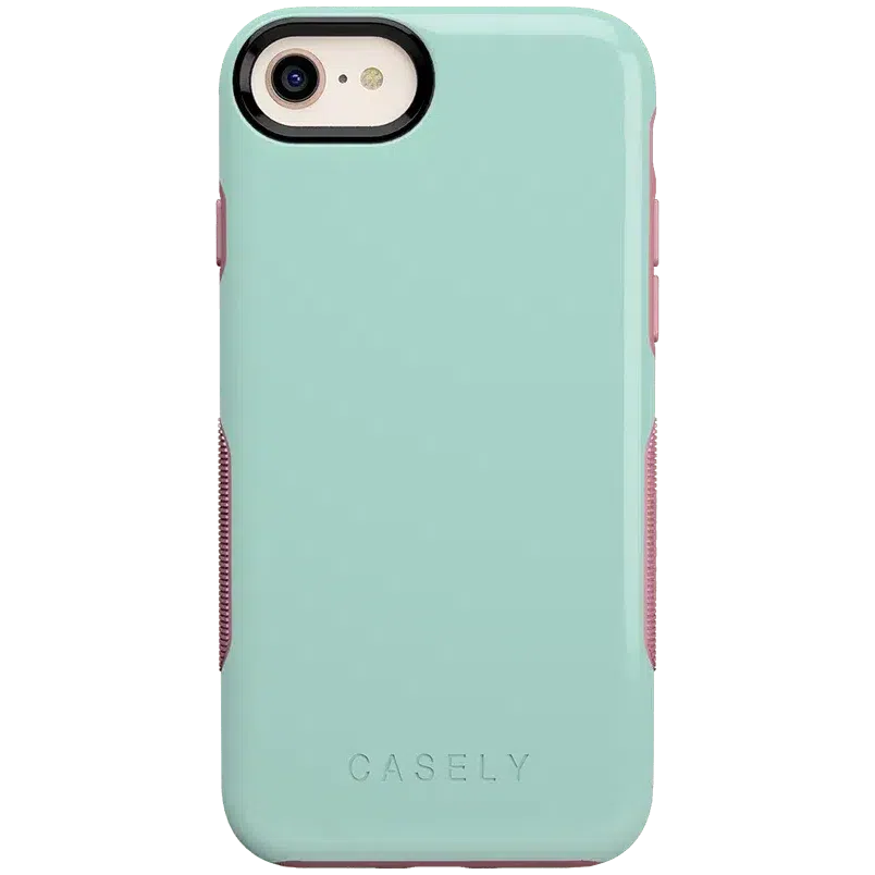 Mint Green on Pink | Ultra-Protective Bold Case iPhone Case get.casely 