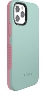 Mint Green on Pink | Ultra-Protective Bold Case iPhone Case get.casely 