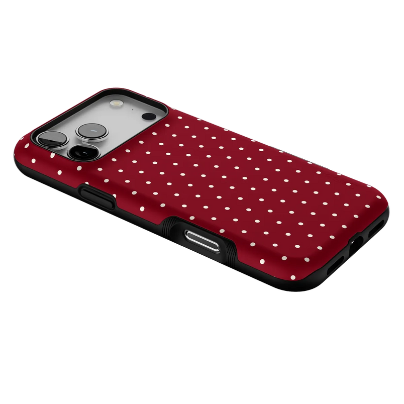 On the Dot | Maroon Polka Dot Case