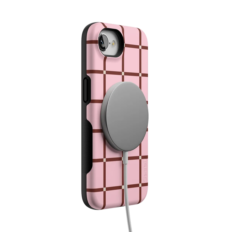 Uptown Gridlock | Pink Checkerboard Case
