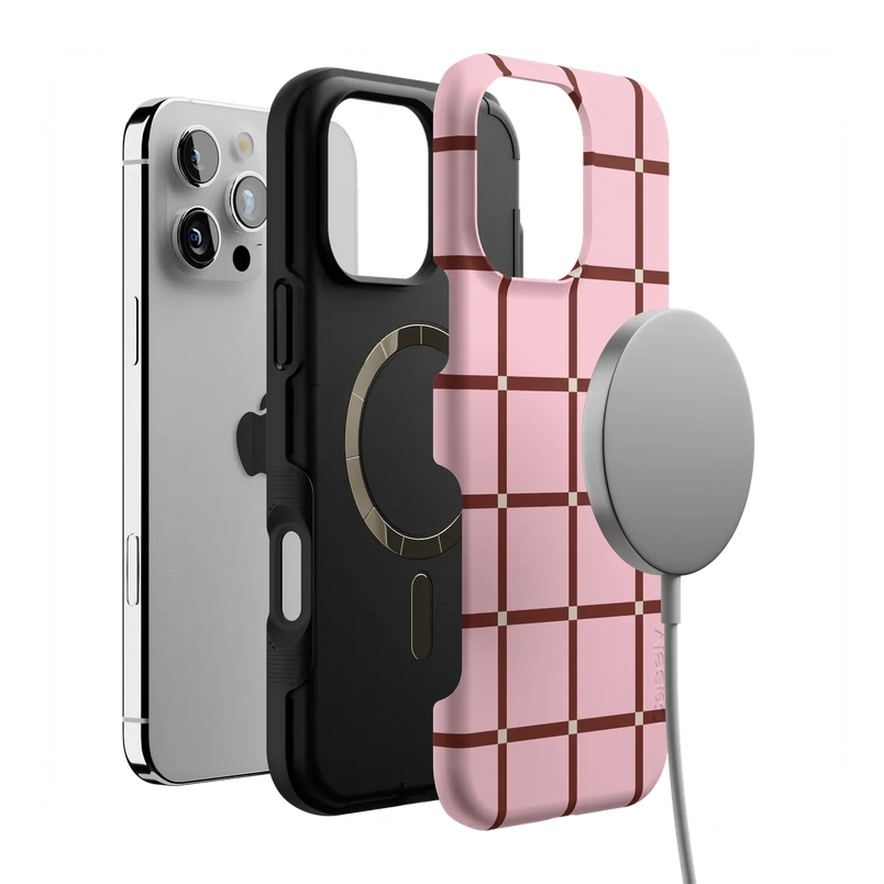 Uptown Gridlock | Pink Checkerboard Case