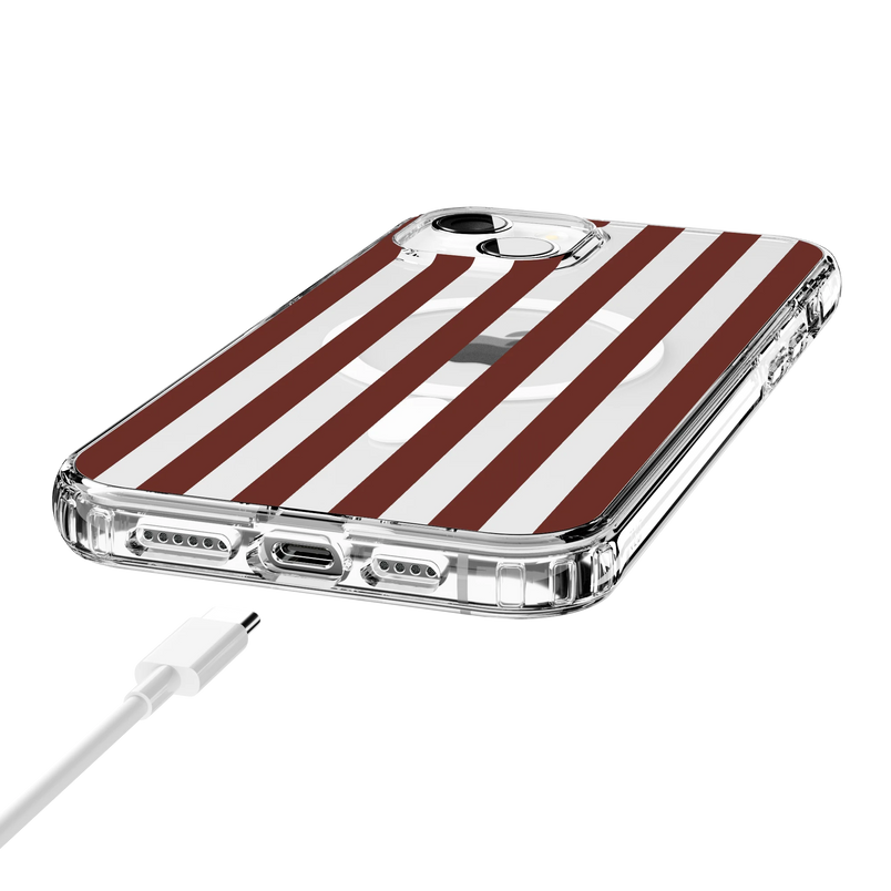 Sunday in Brooklyn | Burgundy Stripes Case
