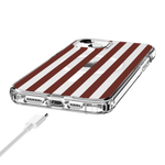 Sunday in Brooklyn | Burgundy Stripes Case