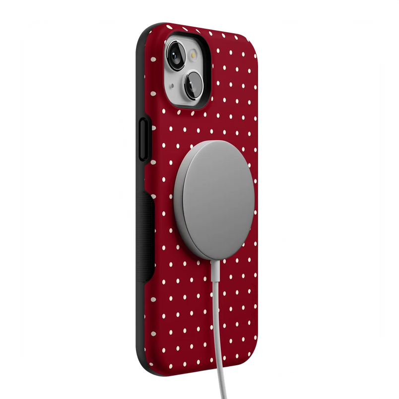 On the Dot | Maroon Polka Dot Case