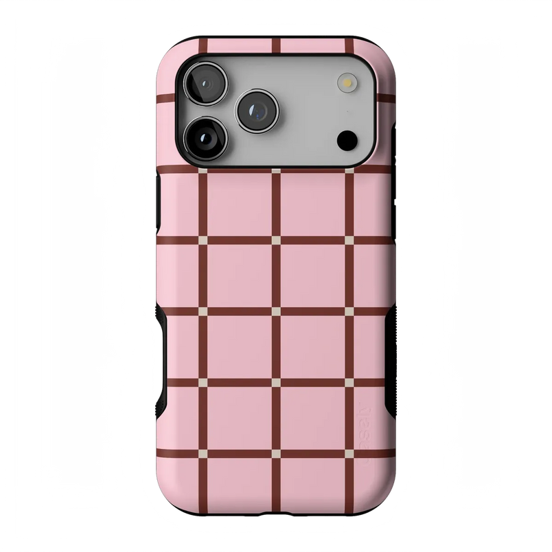 Uptown Gridlock | Pink Checkerboard Case
