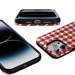 Scarlet Stitch | Red Houndstooth Case