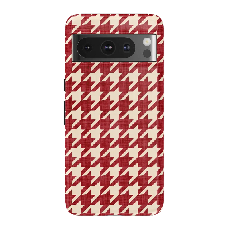 Scarlet Stitch | Red Houndstooth Case