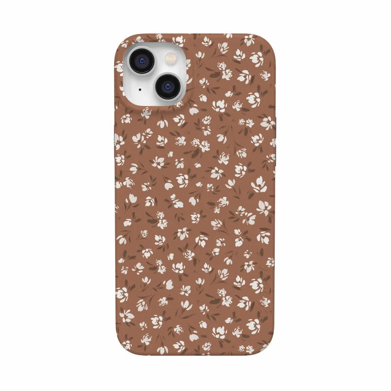 Mocha Meadow | Tiny Flowers Case iPhone Case get.casely Classic + MagSafe® iPhone 14 Plus 