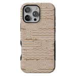 Mocha Ripple | Brown Waves Case iPhone Case get.casely Bold + MagSafe® iPhone 16 Pro 
