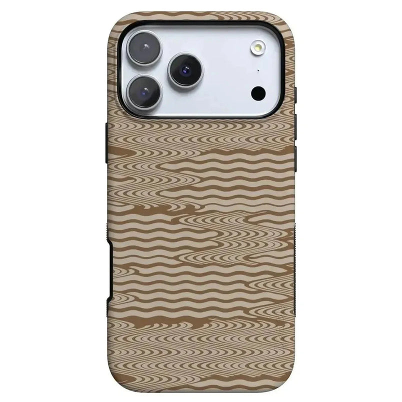 Mocha Ripple | Brown Waves Case iPhone Case get.casely Bold Flex + MagSafe® iPhone 17 Pro Max 