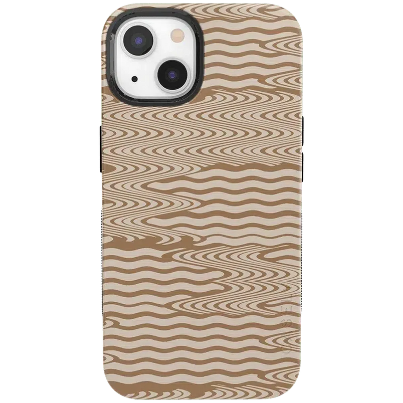 Mocha Ripple | Brown Waves Case iPhone Case get.casely Bold + MagSafe® iPhone 13