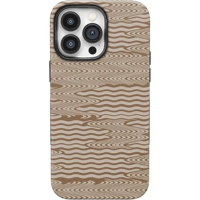Mocha Ripple | Brown Waves Case iPhone Case get.casely Bold + MagSafe® iPhone 14 Pro Max