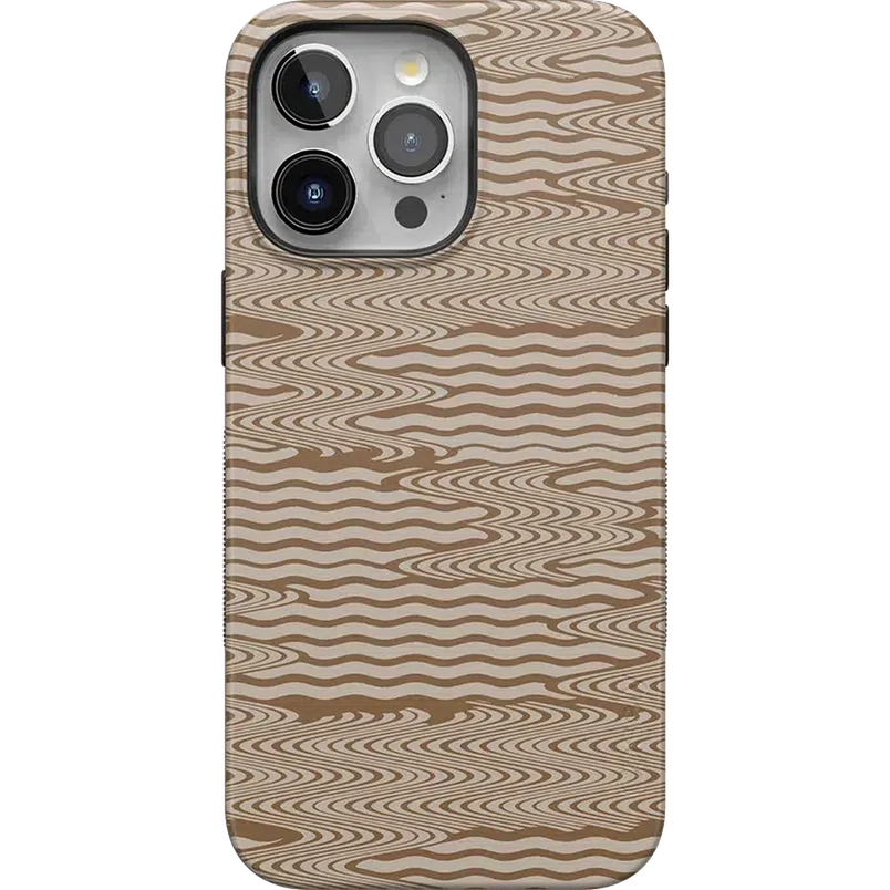 Mocha Ripple | Brown Waves Case iPhone Case get.casely Bold + MagSafe® iPhone 15 Pro Max