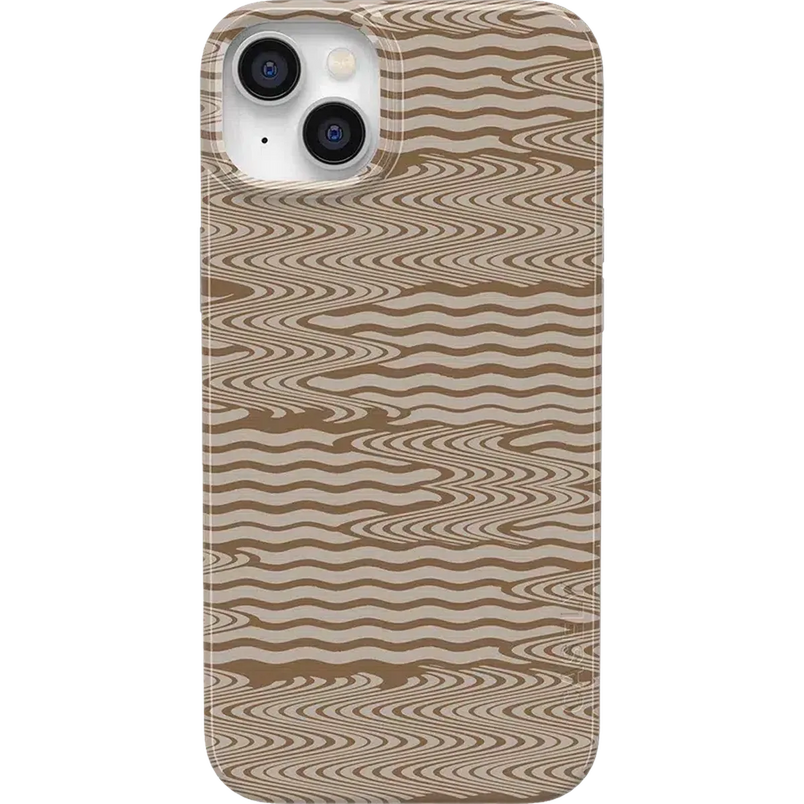 Mocha Ripple | Brown Waves Case iPhone Case get.casely Classic + MagSafe® iPhone 14 Plus