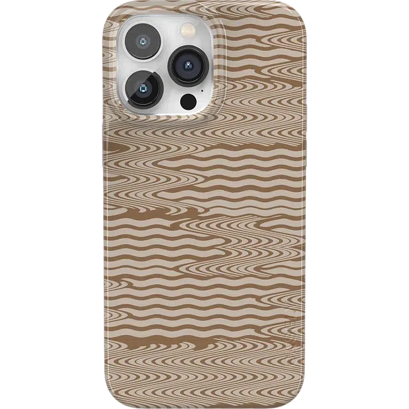 Mocha Ripple | Brown Waves Case iPhone Case get.casely Classic + MagSafe® iPhone 14 Pro