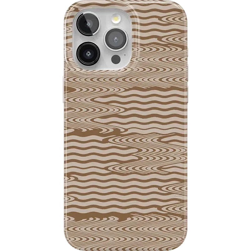 Mocha Ripple | Brown Waves Case iPhone Case get.casely Classic + MagSafe® iPhone 15 Pro Max