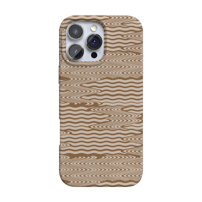 Mocha Ripple | Brown Waves Case iPhone Case get.casely Classic + MagSafe® iPhone 16 Pro Max 