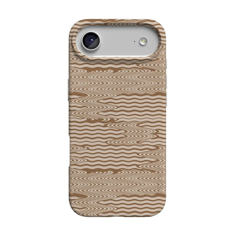 Mocha Ripple | Brown Waves Case iPhone Case get.casely Classic + MagSafe® iPhone 17 Air 