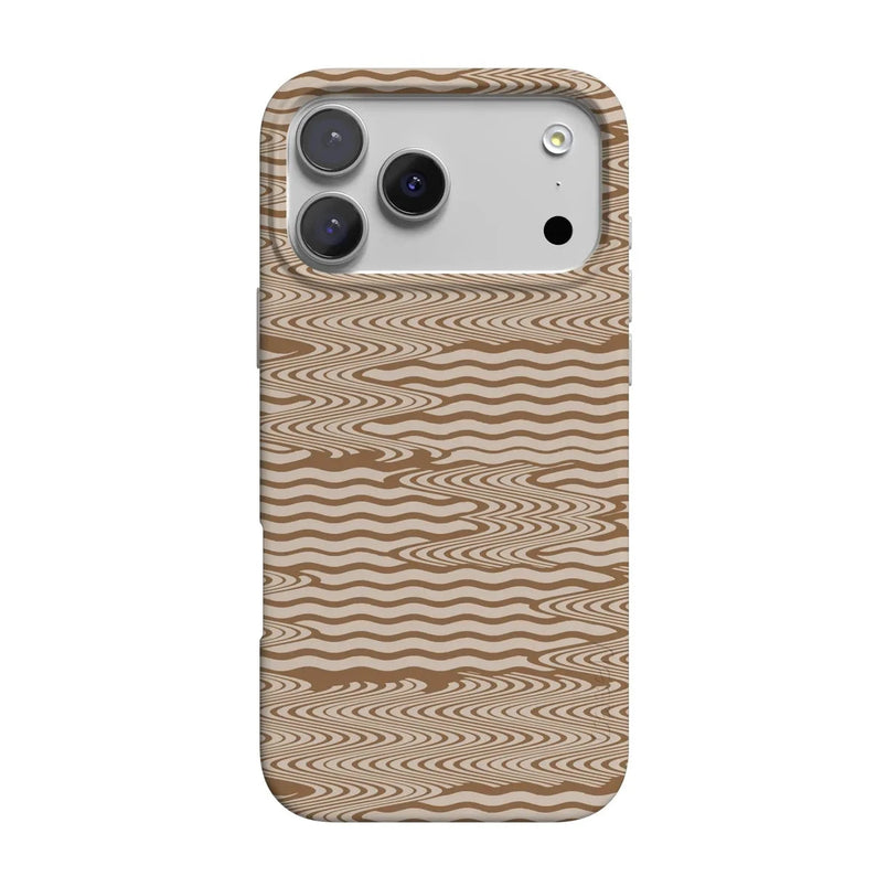 Mocha Ripple | Brown Waves Case iPhone Case get.casely Classic + MagSafe® iPhone 17 Pro Max 