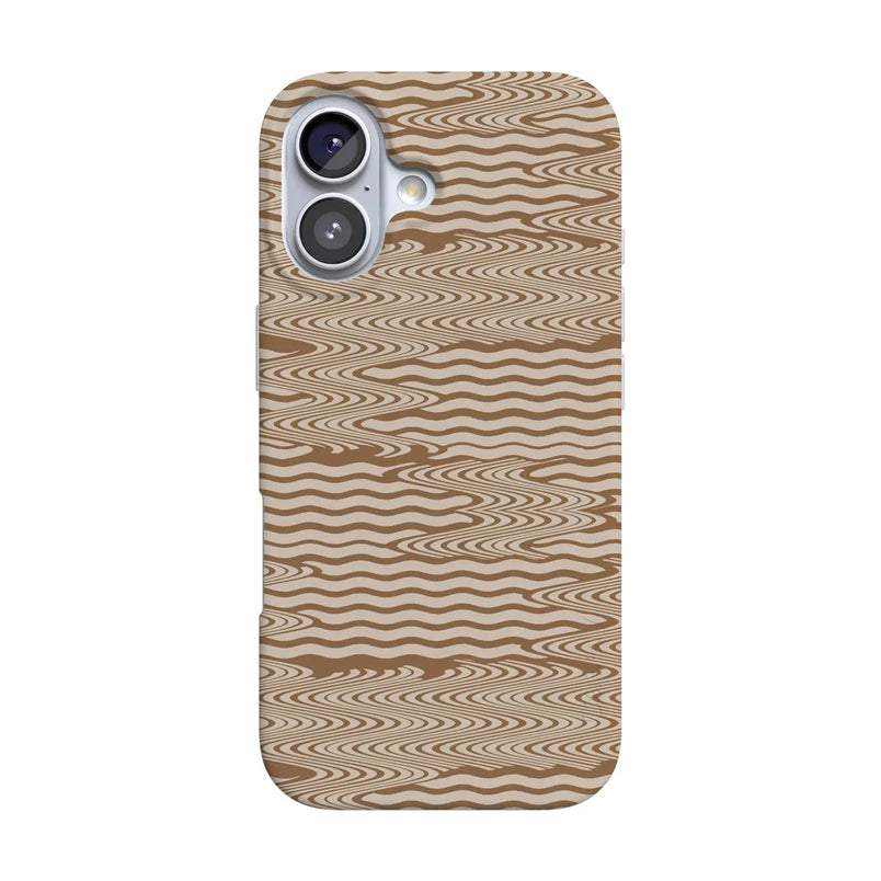 Mocha Ripple | Brown Waves Case iPhone Case get.casely Classic + MagSafe® iPhone 17 