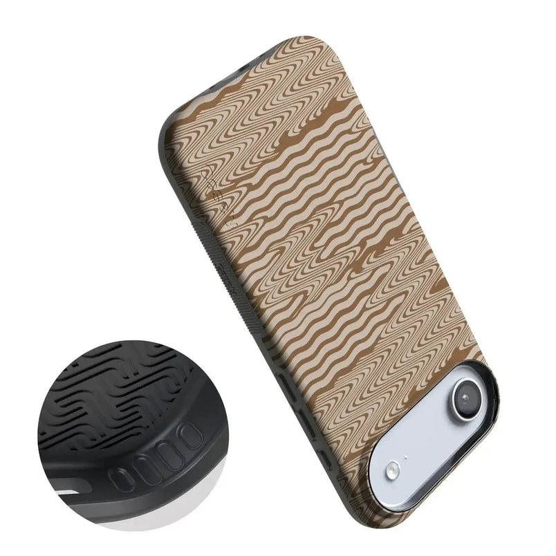Mocha Ripple | Brown Waves Case iPhone Case get.casely 