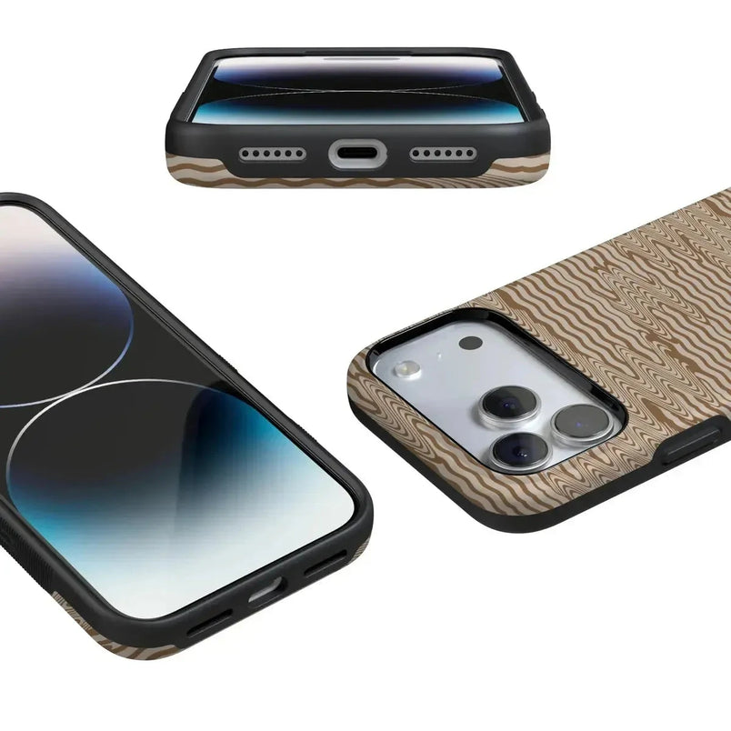 Mocha Ripple | Brown Waves Case iPhone Case get.casely 