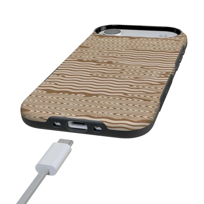 Mocha Ripple | Brown Waves Case iPhone Case get.casely 