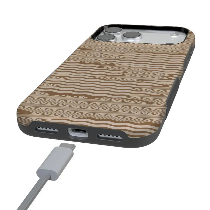 Mocha Ripple | Brown Waves Case iPhone Case get.casely 