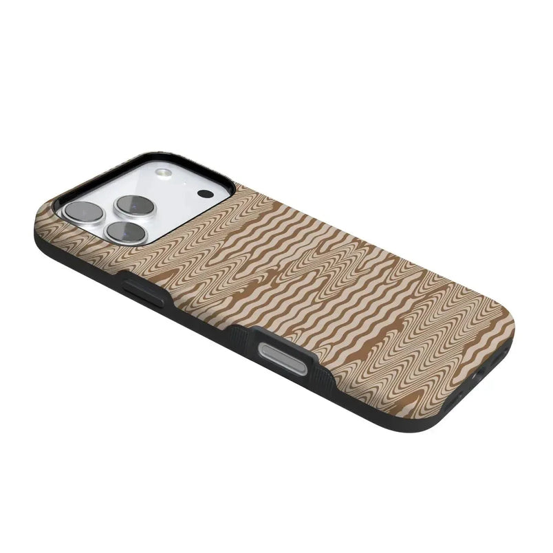 Mocha Ripple | Brown Waves Case iPhone Case get.casely 