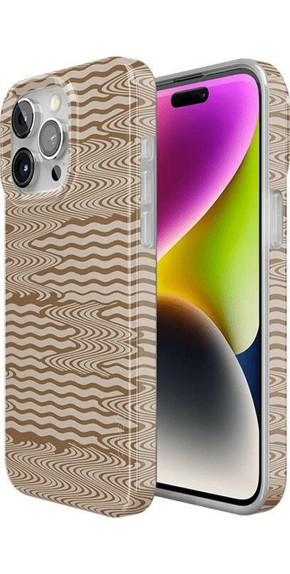 Mocha Ripple | Brown Waves Case iPhone Case get.casely 