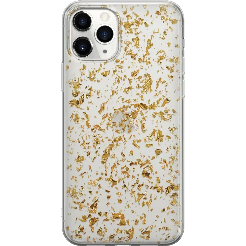 Morning Sparkle | Rose and Gold Flaked Clear Case iPhone Case get.casely Classic iPhone 11 Pro Max 