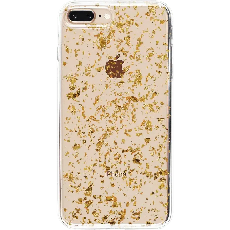 Morning Sparkle | Rose and Gold Flaked Clear Case iPhone Case get.casely Classic iPhone 6/7/8 Plus 