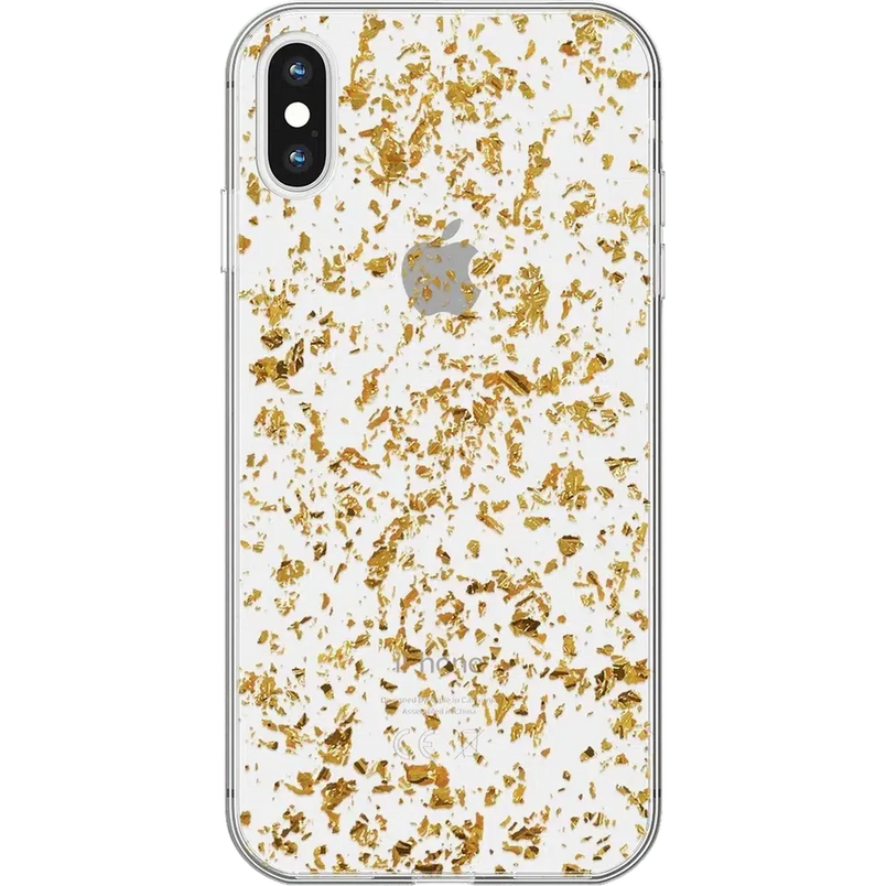 Morning Sparkle | Rose and Gold Flaked Clear Case iPhone Case get.casely Classic iPhone X / XS 