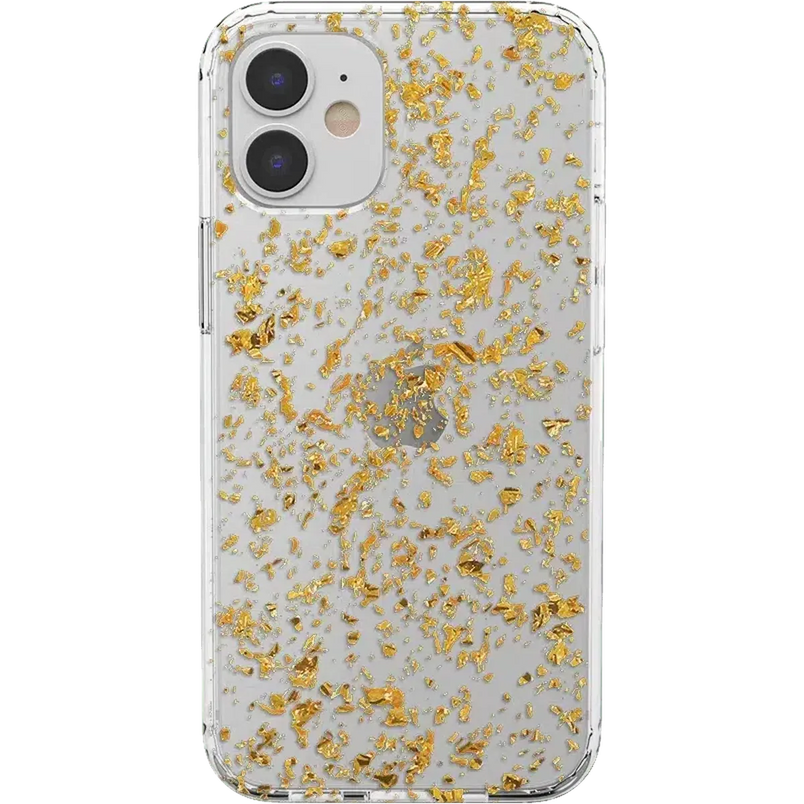 Morning Sparkle | Rose and Gold Flaked Clear Case iPhone Case get.casely 