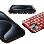 Scarlet Stitch | Red Houndstooth Case