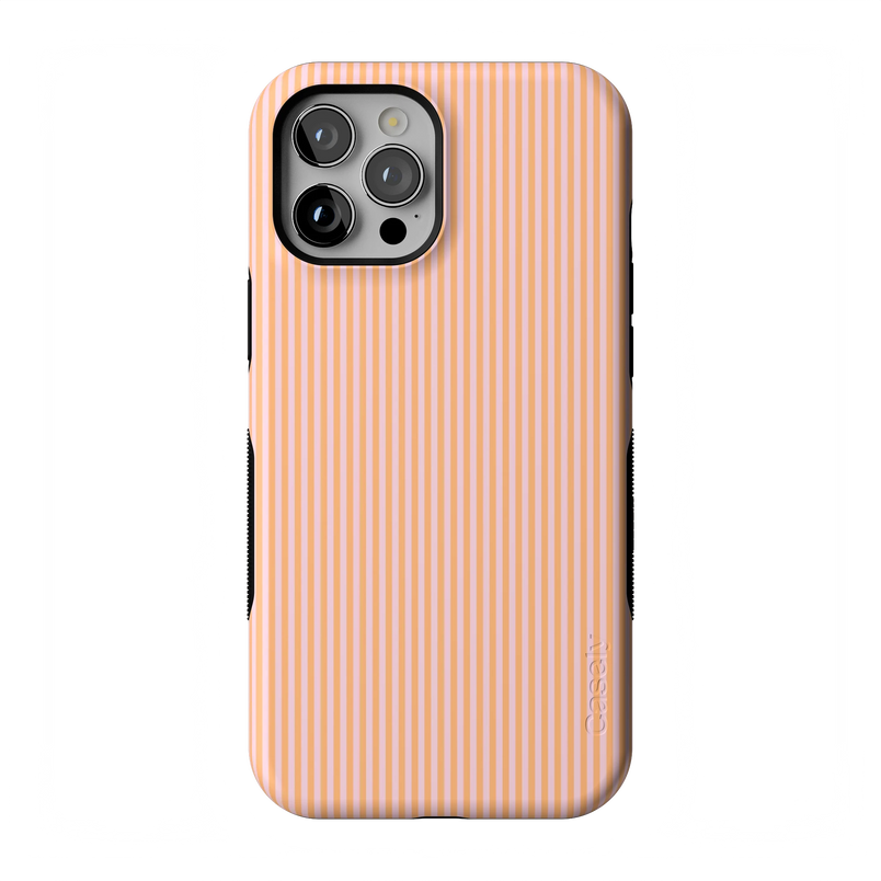 Stripes and the City | Orange & Pink Pinstripe Case - iPhone 12 Pro