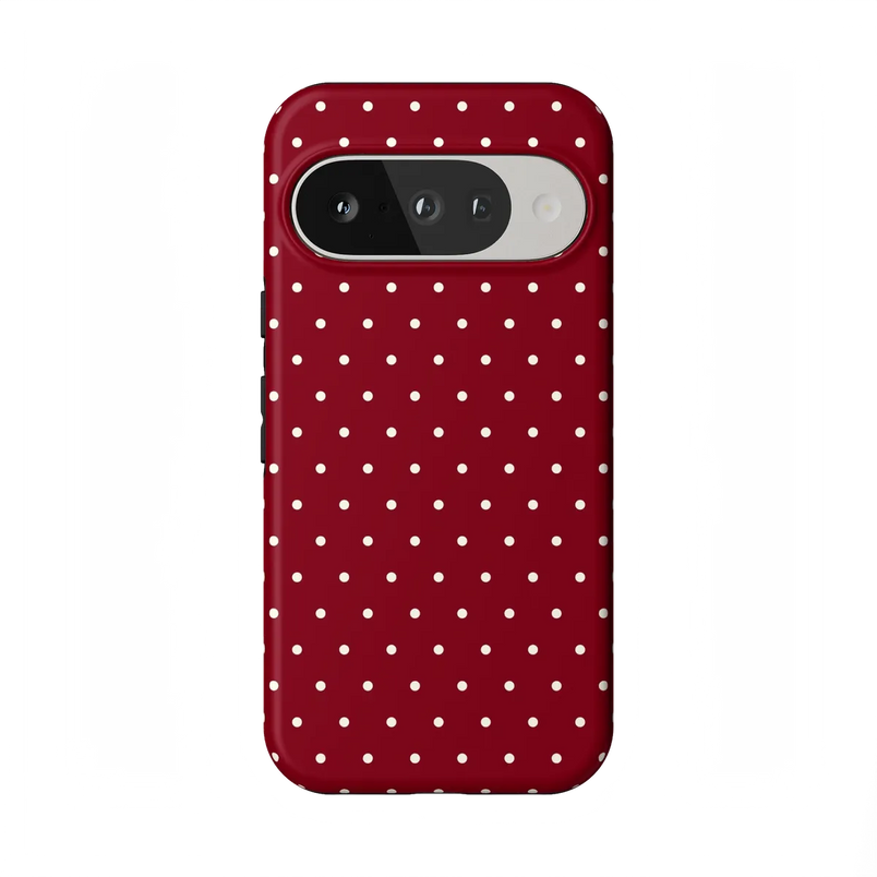 On the Dot | Maroon Polka Dot Case