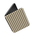 Cedar Lane | Black & Cream Gingham Kindle Case