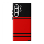 Go Canes | Black & Red Striped Case - Galaxy S23 Ultra