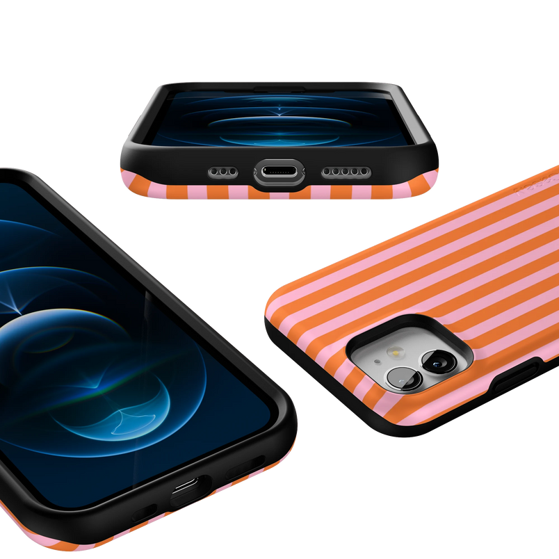 Perfect Stripes | Orange & Pink Stripes Case