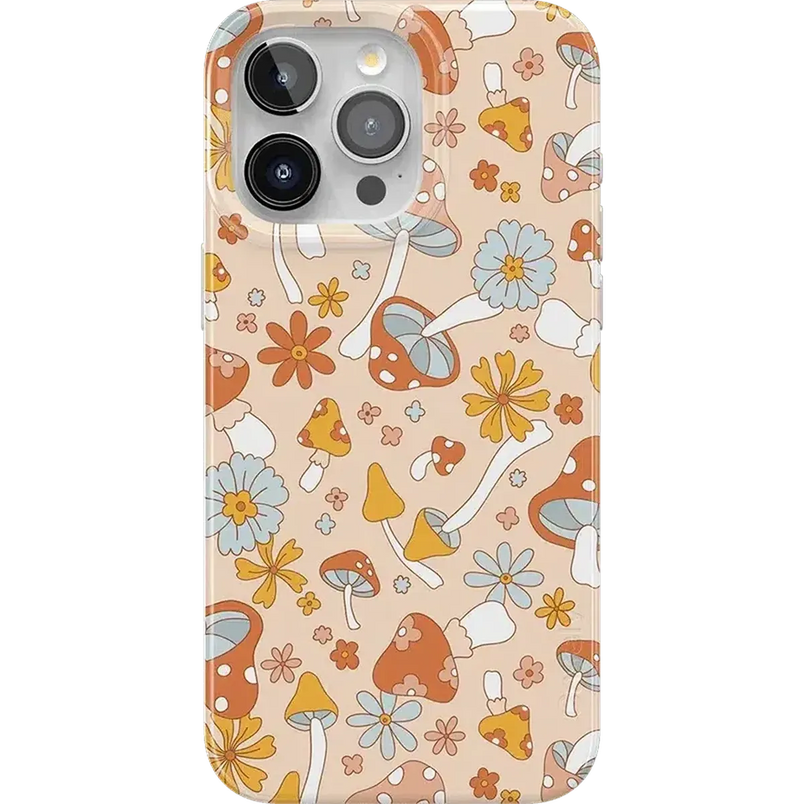 Mushroom Magic | Retro Floral Case iPhone Case get.casely Classic + MagSafe® iPhone 15 Pro